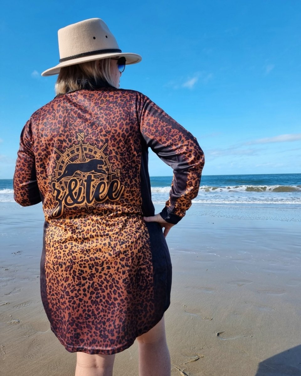  Pre-Order  Wild Side Lifestyle Dress Z and TEE fishing dress girls LEOPARD leopard print POCKETS SPF UV Women WOMEN'S DESIGNS Women's Fishing Women's Fishing Shirt womens
