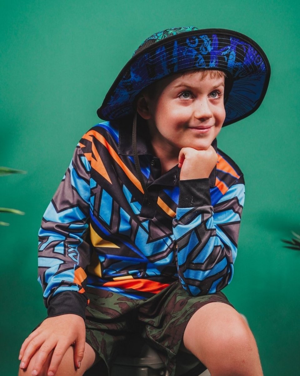 Extreme | Lightning Blue Fishing Shirt Z and TEE 4wd 4x4 4X4 DESIGNS boy boys BOYS DESIGNS camping fishing LJM men MEN'S DESIGNS mens Preorder quick dry spo-default spo-disabled sun sun shirt sun shirts sunsafe uv xtreme
