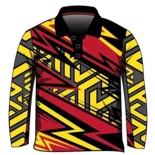 Extreme | Lightning Yellow Red Shirt Z and TEE 4wd 4x4 4X4 DESIGNS boy boys BOYS DESIGNS camping fishing LJM men MEN'S DESIGNS mens Preorder quick dry spo-default spo-disabled sun sun shirt sun shirts sunsafe uv xtreme