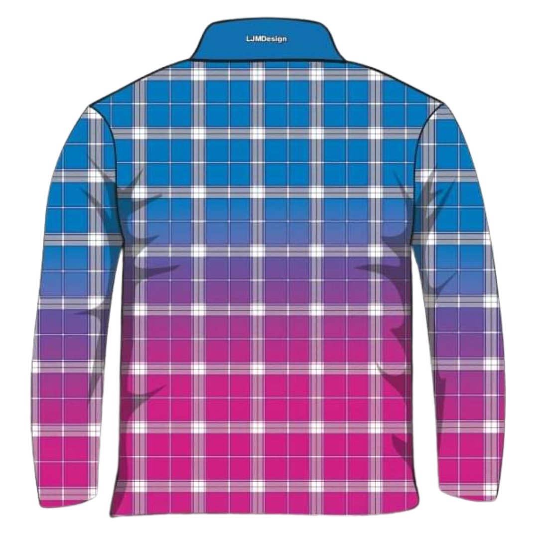 Pattern | Ombre Tartan Shirt Z and TEE camping country fishing GIRL'S DESIGNS LJM PATTERN AND PLAIN DESIGNS Preorder quick dry spo-default spo-disabled sun sun shirt sun shirts sunsafe uv western Women womens