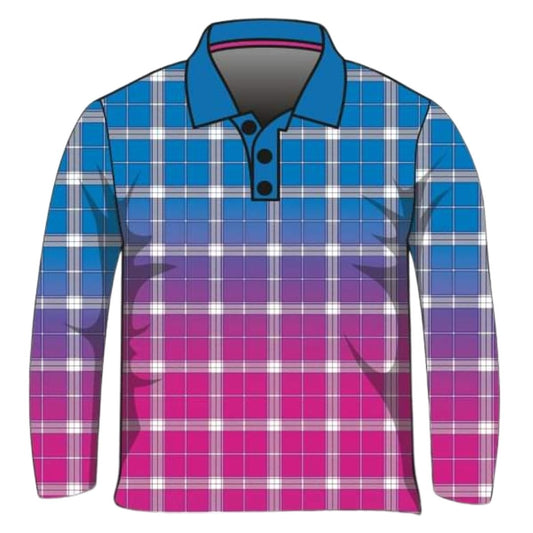 Pattern | Ombre Tartan Shirt Z and TEE camping country fishing GIRL'S DESIGNS LJM PATTERN AND PLAIN DESIGNS Preorder quick dry spo-default spo-disabled sun sun shirt sun shirts sunsafe uv western Women womens