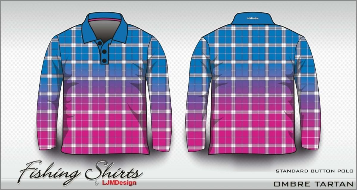 Pattern | Ombre Tartan Shirt Z and TEE camping country fishing GIRL'S DESIGNS LJM PATTERN AND PLAIN DESIGNS Preorder quick dry spo-default spo-disabled sun sun shirt sun shirts sunsafe uv western Women womens