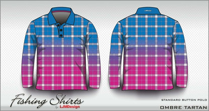 Pattern | Ombre Tartan Shirt Z and TEE camping country fishing GIRL'S DESIGNS LJM PATTERN AND PLAIN DESIGNS Preorder quick dry spo-default spo-disabled sun sun shirt sun shirts sunsafe uv western Women womens