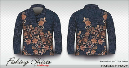 Western | Paisley Navy Shirt Z and TEE Australia Australia Day Australian camping fishing LJM men mens Preorder quick dry spo-default spo-disabled sun sun shirt sun shirts sunsafe uv