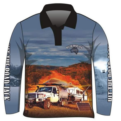 Camping and Caravan | Hit the Road Jack Camping Adventure Shirt Long or Short Sleeve Z and TEE Australia Australia Day Australian Australiana camping fishing LJM men MEN'S DESIGNS mens Preorder quick dry spo-default spo-disabled sun sun shirt sun shirts sunsafe uv