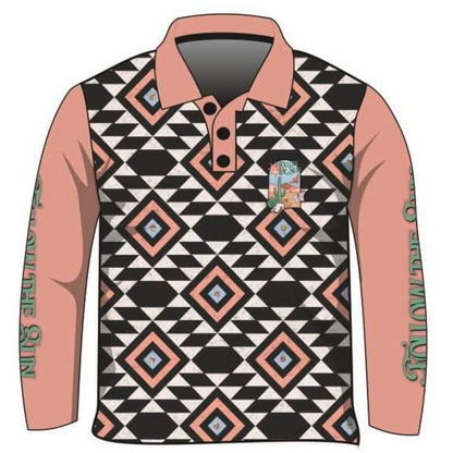 Western | Follow the Sun Western Black Aztec Shirt Long or Short Sleeve Z and TEE Australia Australia Day Australian Australiana camping COUNTRY WESTERN DESIGNS fishing LJM men mens Preorder quick dry spo-default spo-disabled sun sun shirt sun shirts sunsafe uv WOMEN'S DESIGNS