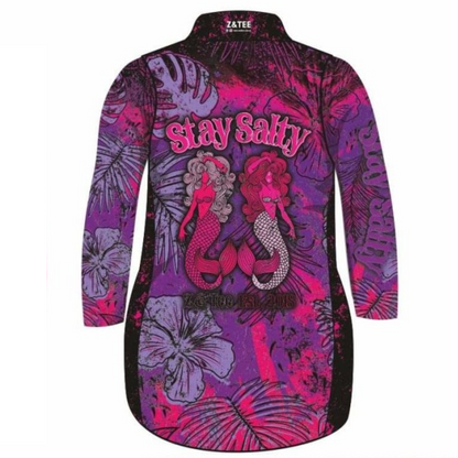  Pre-Order  Stay Salty Purple Pink Lifestyle Dress Z and TEE girls WOMEN'S DESIGNS womens