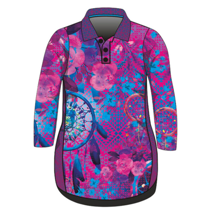 Aztec Dreamcatcher Pink Dress Short or Long Z and TEE country COUNTRY WESTERN DESIGNS girls purple western Women WOMEN'S DESIGNS Women's Fishing womens