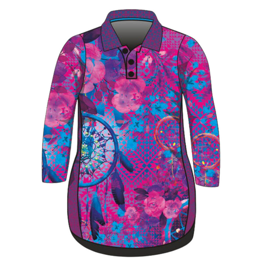 Aztec Dreamcatcher Pink Dress Short or Long Z and TEE country COUNTRY WESTERN DESIGNS girls purple western Women WOMEN'S DESIGNS Women's Fishing womens