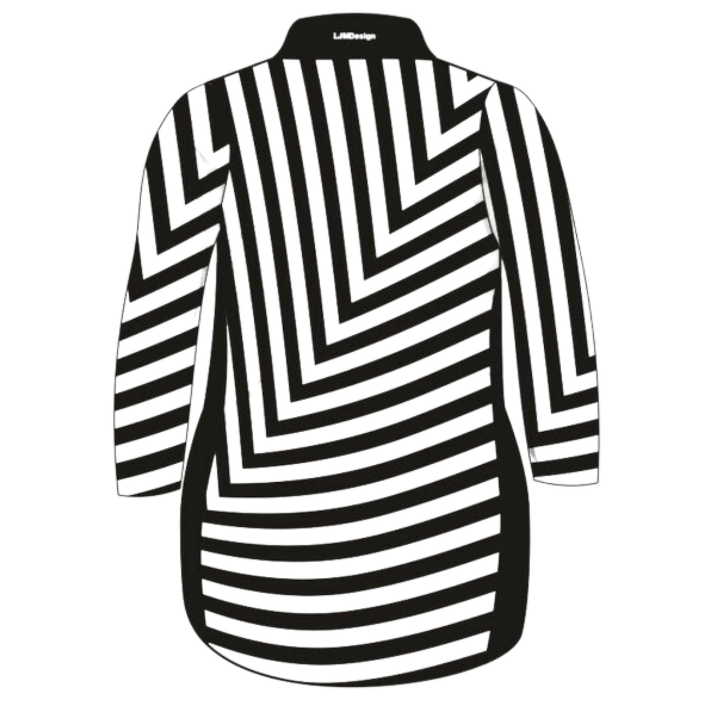  Pre-Order  Black White Line Lifestyle Dress - Long Or Short Sleeves Z and TEE girls womens