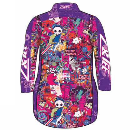 Graffiti Dress Long or Short Sleeve Z and TEE fishing dress GIRL'S DESIGNS Girl's Fishing girls kid Kid's Fishing Kid's Fishing Apparel Kid's Fishing Shirt Kid's Uv Rated Shirts KIDS KIDS ALL kids design KIDS DESIGNS Kids UV rated shirt minecraft pink purple