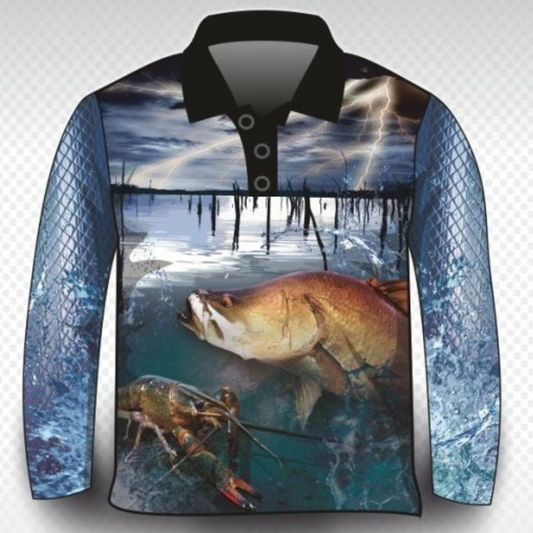 Fishing | Barramundi Tinaroo Barra Fishing Shirt Z and TEE barramundi blue boy boys BOYS DESIGNS FISH DESIGNS fishing LJM men MEN'S DESIGNS mens Preorder quick dry spo-default spo-disabled sun sun shirt sun shirts sunsafe uv