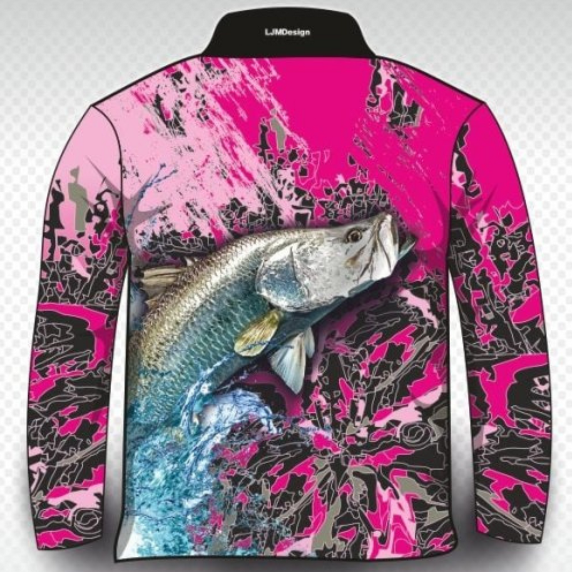 Fishing | Barramundi Pink Fishing Shirt Z and TEE barramundi FISH DESIGNS fishing girls GIRLS DESIGNS ladies LJM Preorder quick dry spo-default spo-disabled sun sun shirt sun shirts sunsafe uv WOMEN'S DESIGNS womens