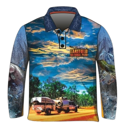 Cape York | Lakefield National Park Fishing Shirt Long or Short Sleeve Z and TEE 4wd 4x4 blue boy boys camping cape cape york CAPE YORK DESIGNS fishing LJM men mens Preorder quick dry spo-default spo-disabled sun sun shirt sun shirts sunsafe tip travel uv