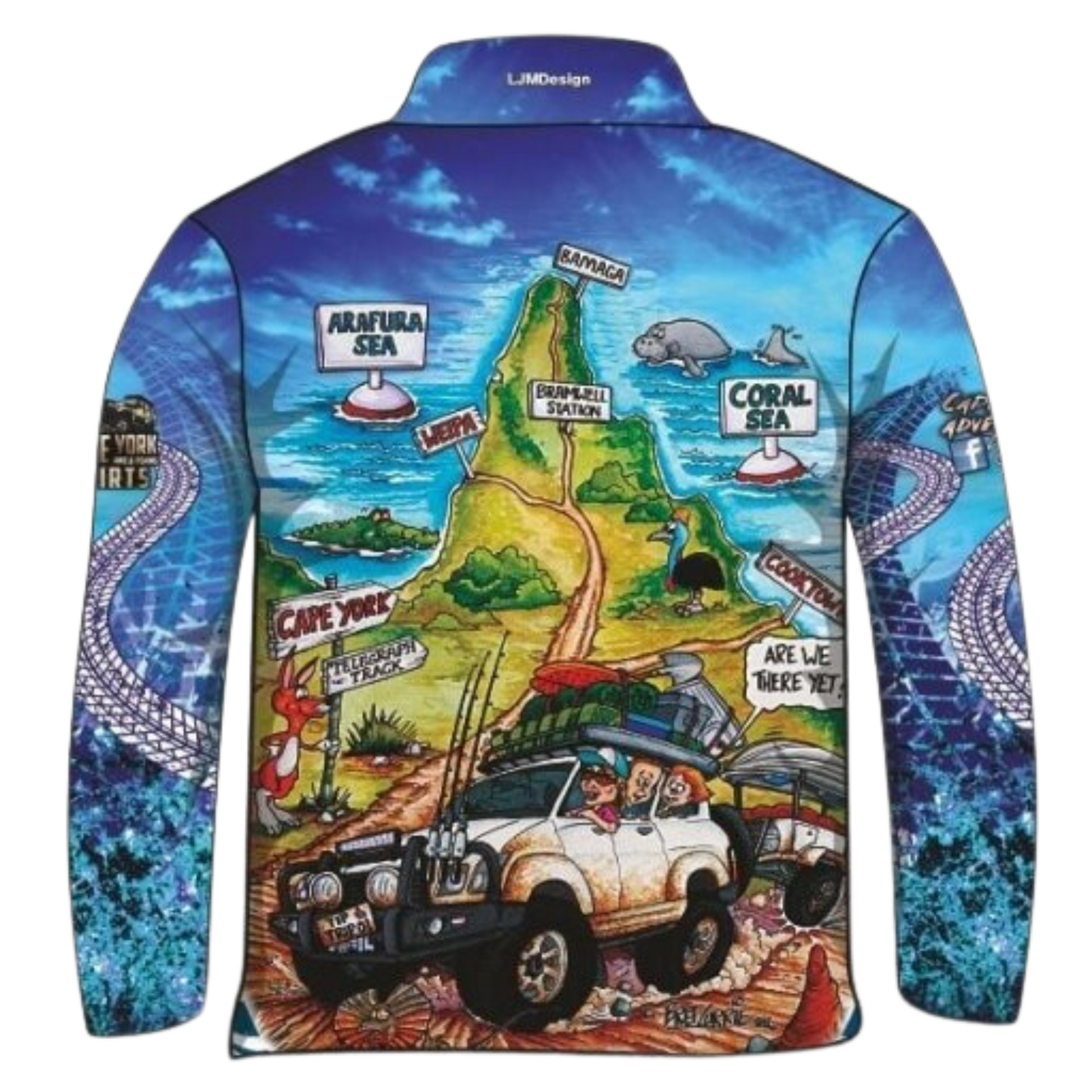 Cape York | Packed for the Tip Blue Shirt Long or Short Sleeve Z and TEE 4x4 blue boy boys BOYS DESIGNS camping cape cape york CAPE YORK DESIGNS fishing LJM men mens Preorder quick dry spo-default spo-disabled sun sun shirt sun shirts sunsafe tip travel uv