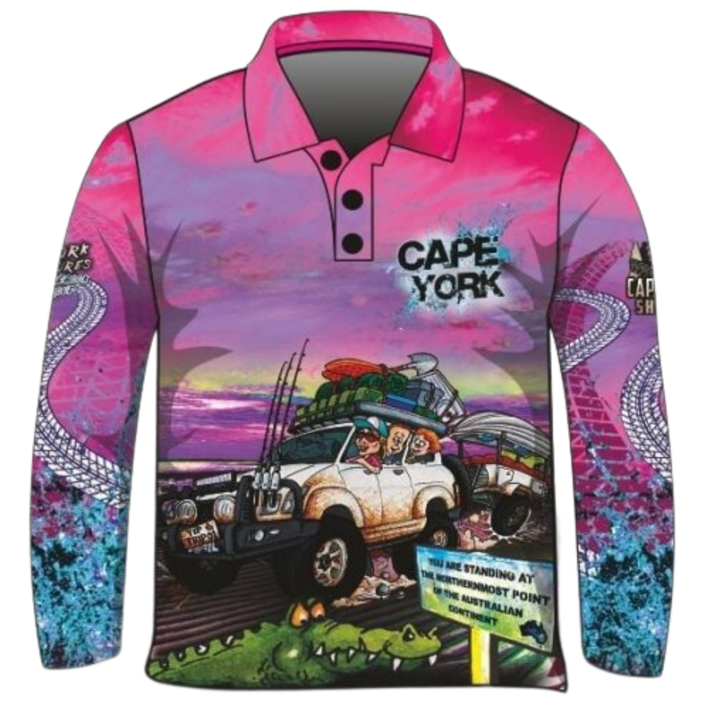 Cape York | Packed for the Tip Pink Shirt Long or Short Sleeve Z and TEE 4x4 camping cape cape york CAPE YORK DESIGNS fishing girl girls GIRLS DESIGNS LJM pink Preorder quick dry spo-default spo-disabled sun sun shirt sun shirts sunsafe tip travel uv womens