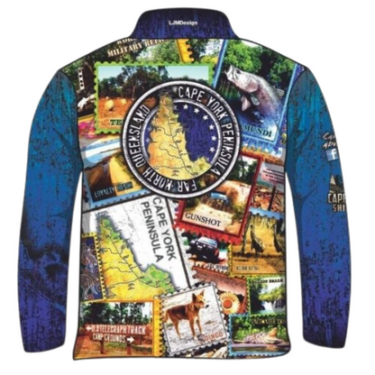 Cape York | Send it to Cape York Blue Shirt Long or Short Sleeve Z and TEE 4x4 blue boy boys camping cape cape york CAPE YORK DESIGNS fishing LJM men mens Preorder quick dry spo-default spo-disabled sun sun shirt sun shirts sunsafe tip travel uv