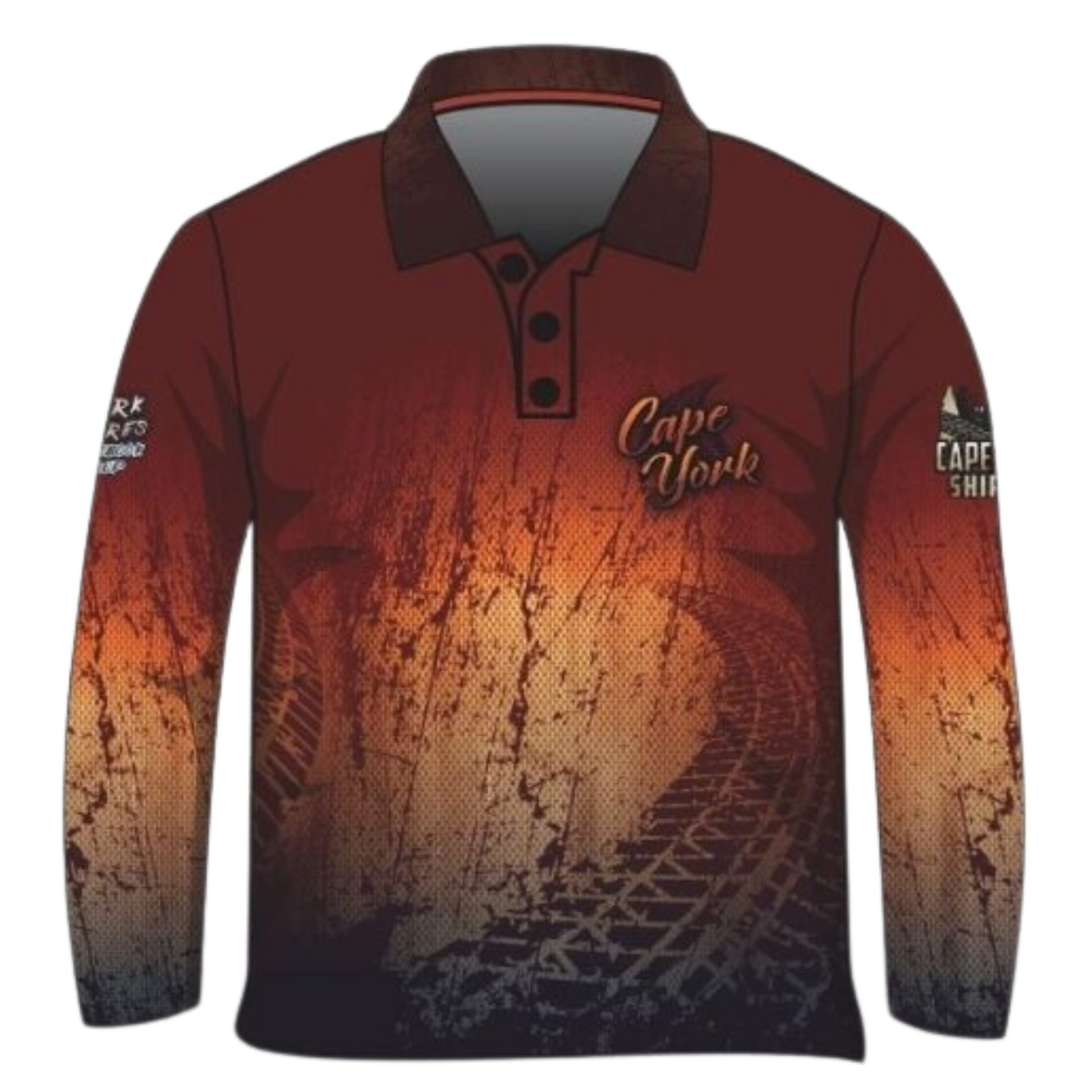 Cape York Discovery Orange Shirt Long or Short Sleeve Z and TEE 4x4 boy boys camping cape cape york CAPE YORK DESIGNS fishing LJM men mens Preorder quick dry spo-default spo-disabled sun sun shirt sun shirts sunsafe tip travel uv
