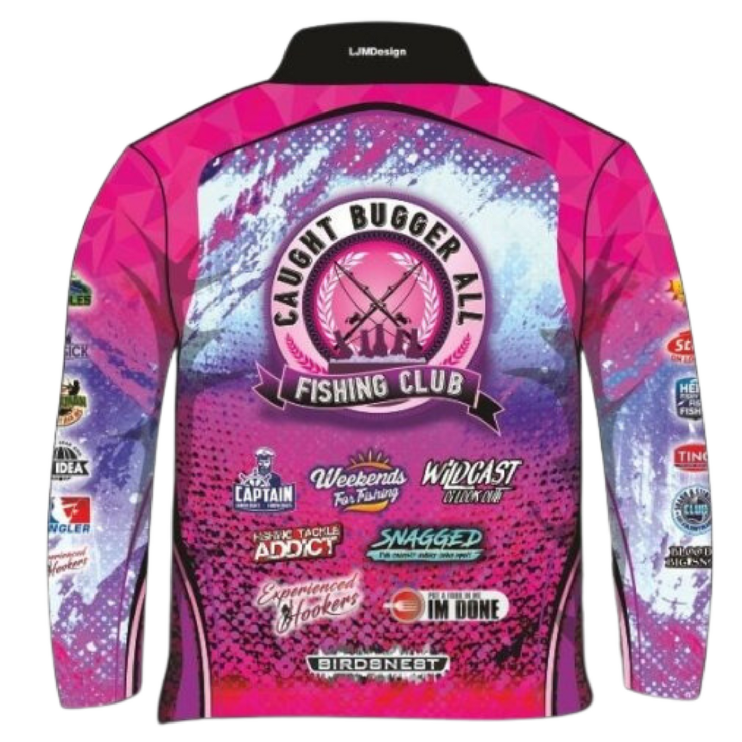 Fishing | Caught Bugger All Fishing Club Pink Fishing Shirt Z and TEE camping FISH DESIGNS FISHING LJM Preorder quick dry spo-default spo-disabled sun sun shirt sun shirts sunsafe uv Women WOMEN'S DESIGNS Women's Fishing Women's Fishing Shirt womens
