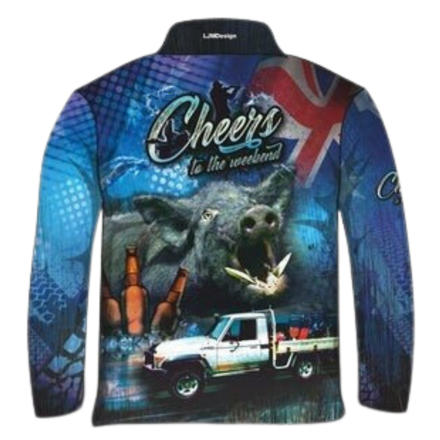 Hunting | Cheers to the Weekend Hunting Shirt Long or Short Sleeve Z and TEE AUSSIE FLAG Australia Australia Day Australian beer boar camping fishing hunting HUNTING DESIGNS LJM men MEN'S DESIGNS mens pig hunting Preorder quick dry spo-default spo-disabled sun sun shirt sun shirts sunsafe uv