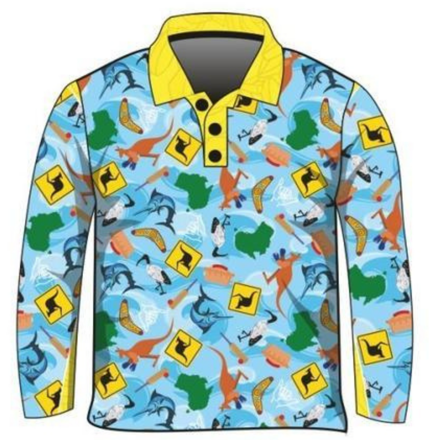 Australian | Fair Dinkum Aussie Shirt Long or Short Sleeve Z and TEE aussie Australia Australia Day Australian bin chicken boys camping fishing ibis kangaroo kids LJM Preorder quick dry spo-default spo-disabled sun sun shirt sun shirts sunsafe uv