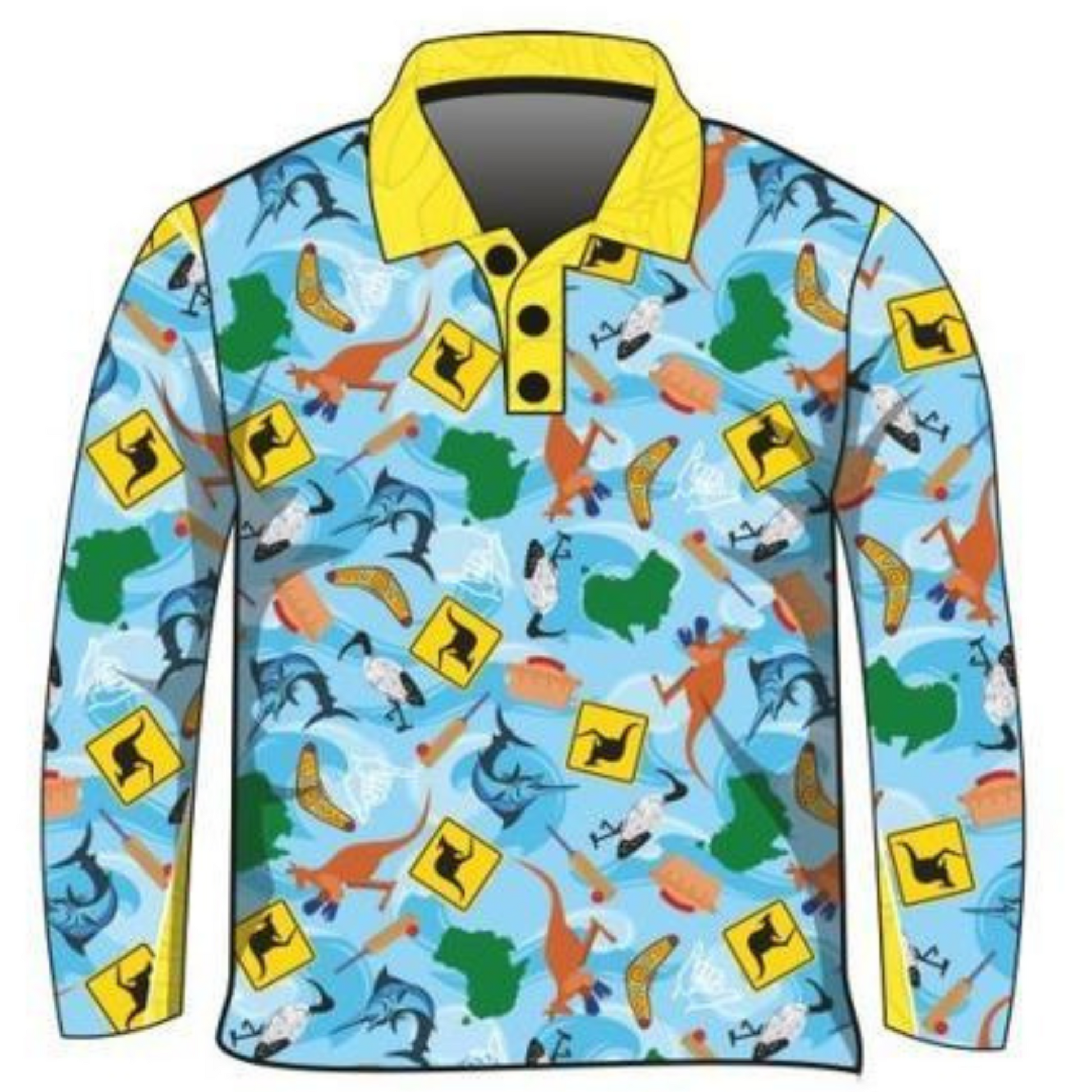 Australian | Fair Dinkum Aussie Shirt Long or Short Sleeve Z and TEE aussie Australia Australia Day Australian bin chicken boys camping fishing ibis kangaroo kids LJM Preorder quick dry spo-default spo-disabled sun sun shirt sun shirts sunsafe uv