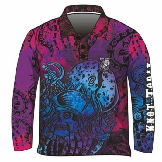 Knot Today | Pink Purple Kraken Shirt Long or Short Sleeve Z and TEE camping fishing kraken LJM ocean pink pirate Preorder purple quick dry sea spo-default spo-disabled sun sun shirt sun shirts sunsafe uv Women WOMEN'S DESIGNS Women's Fishing Women's Fishing Shirt womens