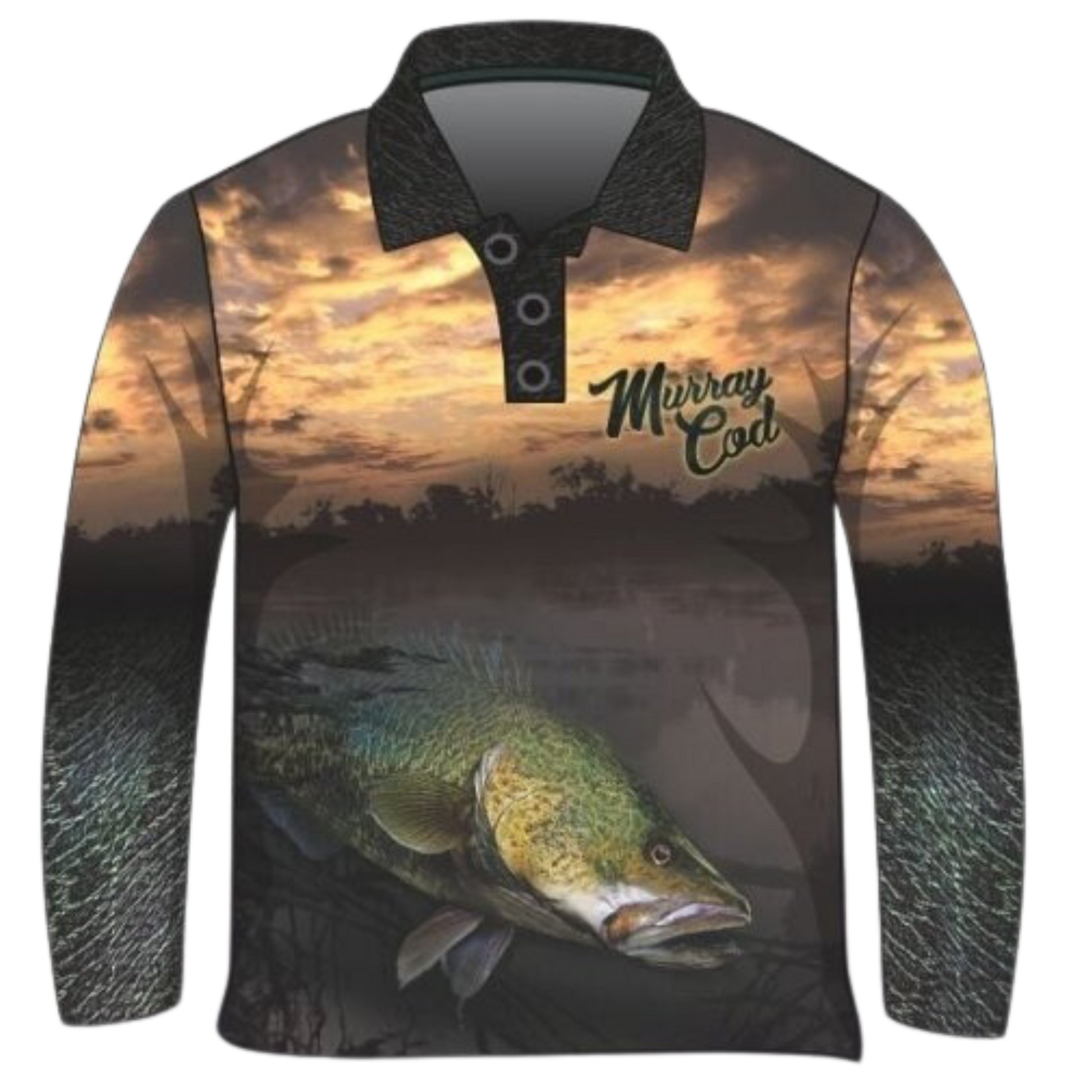 Fishing | Murray Cod Country Fishing Shirt Z and TEE BOYS DESIGNS brown camping FISH FISH DESIGNS fishing FISHING SHIRT fishing shirts LJM men mens Preorder quick dry spo-default spo-disabled sun sun shirt sun shirts sunsafe uv