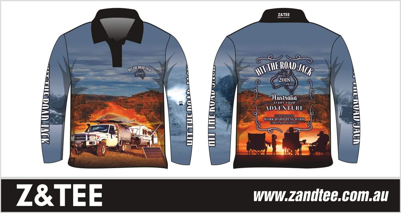 Camping and Caravan | Hit the Road Jack Camping Adventure Shirt Long or Short Sleeve Z and TEE Australia Australia Day Australian Australiana camping fishing LJM men MEN'S DESIGNS mens Preorder quick dry spo-default spo-disabled sun sun shirt sun shirts sunsafe uv