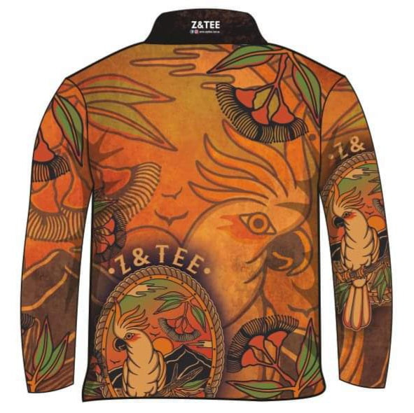 Australian | Vintage Cockatoo Shirt Long or Short Sleeve Z and TEE Australia Australia Day Australian australian bird australian birds Australiana camping COUNTRY WESTERN DESIGNS fishing LJM Preorder quick dry spo-default spo-disabled sun sun shirt sun shirts sunsafe uv Women Women's Fishing Women's Fishing Shirt womens