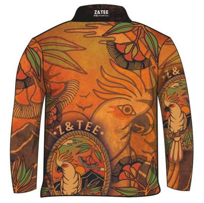 Australian | Vintage Cockatoo Shirt Long or Short Sleeve Z and TEE Australia Australia Day Australian australian bird australian birds Australiana camping COUNTRY WESTERN DESIGNS fishing LJM Preorder quick dry spo-default spo-disabled sun sun shirt sun shirts sunsafe uv Women Women's Fishing Women's Fishing Shirt womens