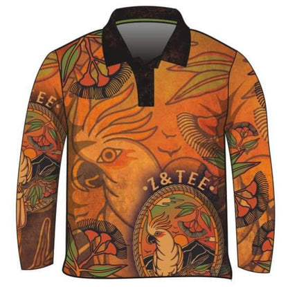 Australian | Vintage Cockatoo Shirt Long or Short Sleeve Z and TEE Australia Australia Day Australian australian bird australian birds Australiana camping COUNTRY WESTERN DESIGNS fishing LJM Preorder quick dry spo-default spo-disabled sun sun shirt sun shirts sunsafe uv Women Women's Fishing Women's Fishing Shirt womens