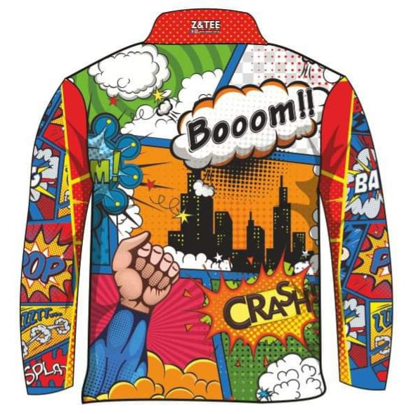 Kids | Superhero Shirt Long or Short Sleeve Z and TEE boy boys BOYS DESIGNS camping fishing kid Kid's Uv Rated Shirts KIDS KIDS ALL kids design KIDS DESIGNS Kids UV rated shirt LJM men mens Preorder quick dry spo-default spo-disabled sun sun shirt sun shirts sunsafe uv