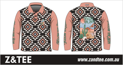 Western | Follow the Sun Western Black Aztec Shirt Long or Short Sleeve Z and TEE Australia Australia Day Australian Australiana camping COUNTRY WESTERN DESIGNS fishing LJM men mens Preorder quick dry spo-default spo-disabled sun sun shirt sun shirts sunsafe uv WOMEN'S DESIGNS