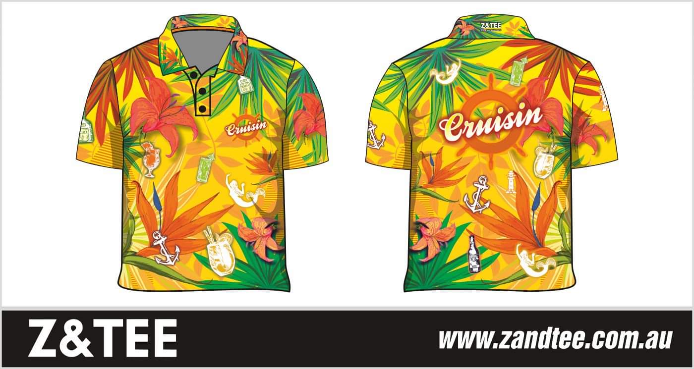 Cruise | Cruisin Marine Yellow Cruise Shirt Long or Short Sleeve Z and TEE Australia Australia Day Australian Australiana camping cruise dup-review-publication fishing LJM men mens Preorder quick dry spo-default spo-disabled sun sun shirt sun shirts sunsafe tropical TROPICAL DESIGNS uv