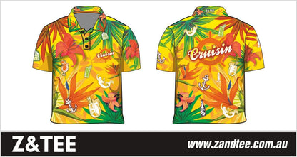 Cruise | Cruisin Marine Yellow Cruise Shirt Long or Short Sleeve Z and TEE Australia Australia Day Australian Australiana camping cruise dup-review-publication fishing LJM men mens Preorder quick dry spo-default spo-disabled sun sun shirt sun shirts sunsafe tropical TROPICAL DESIGNS uv