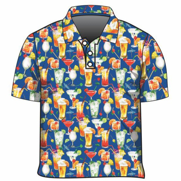 Tropical | Cocktail Blue Lagoon Shirt Long or Short Sleeve Z and TEE Aussie Australia Australia Day Australian Australiana camping cruise Cruising fishing shirt girls KIDS KIDS ALL kids design KIDS DESIGNS Kids UV rated shirt koala LJM Preorder quick dry spo-default spo-disabled sun sun shirt sun shirts sunsafe swim shirt tropical TROPICAL DESIGNS uv