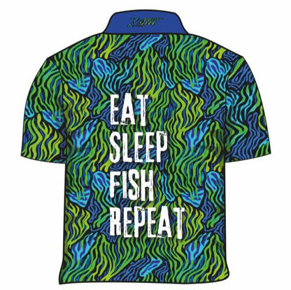 Fishing | Eat Sleep Fish Repeat Green Fishing Shirt Long or Short Sleeve Z and TEE Children Fishing Children's Fishing FISH FISH DESIGNS FISHING fishing shirt fishing shirts girls Kid's Fishing Kid's Fishing Apparel Kid's Fishing Shirt KIDS KIDS ALL kids design KIDS DESIGNS Kids UV rated shirt LJM PATTERN AND PLAIN DESIGNS Preorder quick dry reef fish spo-default spo-disabled sun sun shirt sun shirts sunsafe swim shirt uv