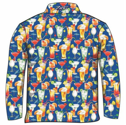 Tropical | Cocktail Blue Lagoon Shirt Long or Short Sleeve Z and TEE Aussie Australia Australia Day Australian Australiana camping cruise Cruising fishing shirt girls KIDS KIDS ALL kids design KIDS DESIGNS Kids UV rated shirt koala LJM Preorder quick dry spo-default spo-disabled sun sun shirt sun shirts sunsafe swim shirt tropical TROPICAL DESIGNS uv