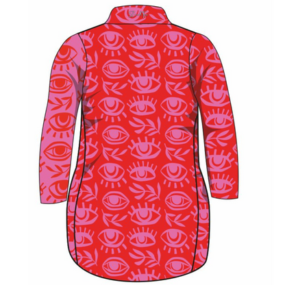 Vacay | Santorini Lifestyle Dress Long or Short Sleeve Z and TEE cruise Cruising girls PATTERN AND PLAIN DESIGNS tropical TROPICAL DESIGNS WOMEN'S DESIGNS womens