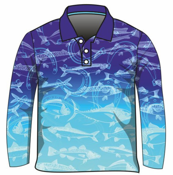 Fishing | Lucky Pattern Blue Fishing Shirt Long or Short Sleeve Z and TEE boy boys BOYS DESIGNS camping FISH FISH DESIGNS FISHING fishing shirt fishing shirts HER ALL KIDS KIDS ALL kids design KIDS DESIGNS Kids UV rated shirt LJM men MEN'S DESIGNS mens MENS DESIGNS PATTERN AND PLAIN DESIGNS Preorder quick dry spo-default spo-disabled sun sun safe sun shirt sun shirts SUN SMART sunsafe sunsmart swim shirt uv z&tee