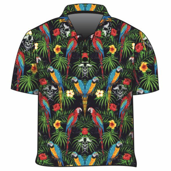 Tropical | Jolly Roger Shirt Long or Short Sleeve Short Sleeve Z and TEE Aussie Australia Australia Day Australian Australiana camping cruise Cruising fishing shirt girls KIDS KIDS ALL kids design KIDS DESIGNS Kids UV rated shirt koala LJM Preorder quick dry spo-default spo-disabled sun sun shirt sun shirts sunsafe swim shirt tropical TROPICAL DESIGNS uv