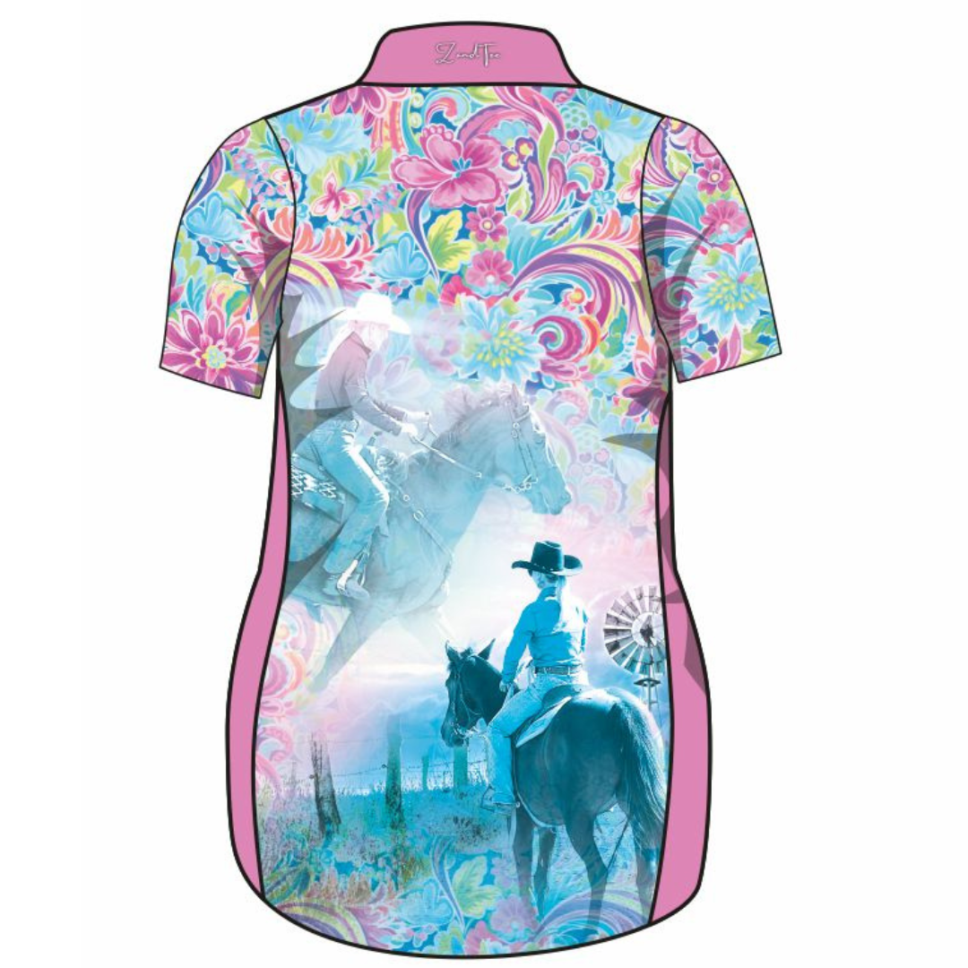 Western | Cowgirl Paisley Lifestyle Dress Long or Short Sleeve Z and TEE competition FISH FISHING fishing dress MATCHING matching dress PATTERN AND PLAIN DESIGNS PERSONALISED POCKETS Preorder reef reef fish