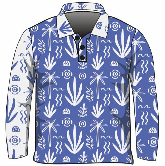 Vacay | Mykonos Shirt Long or Short Sleeve Z and TEE Aussie Australia Australia Day Australian Australiana camping fishing shirt girls KIDS KIDS ALL kids design KIDS DESIGNS Kids UV rated shirt koala LJM PATTERN AND PLAIN DESIGNS Preorder quick dry spo-default spo-disabled sun sun shirt sun shirts sunsafe swim shirt uv