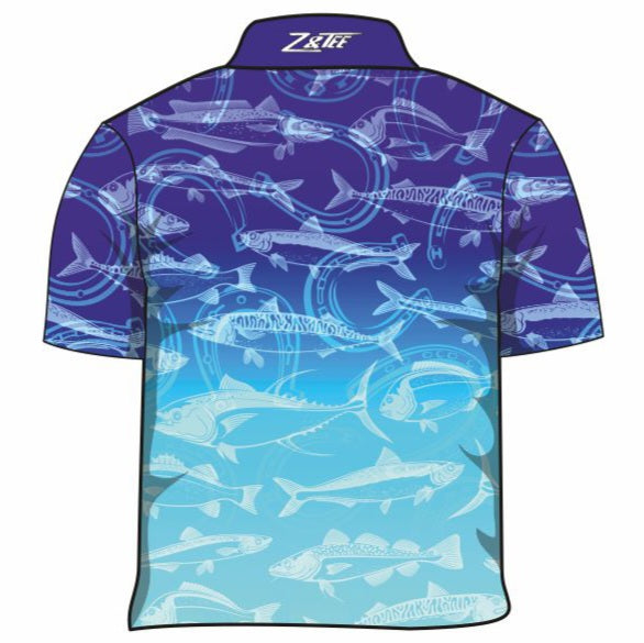 Fishing | Lucky Pattern Blue Fishing Shirt Long or Short Sleeve Z and TEE boy boys BOYS DESIGNS camping FISH FISH DESIGNS FISHING fishing shirt fishing shirts HER ALL KIDS KIDS ALL kids design KIDS DESIGNS Kids UV rated shirt LJM men MEN'S DESIGNS mens MENS DESIGNS PATTERN AND PLAIN DESIGNS Preorder quick dry spo-default spo-disabled sun sun safe sun shirt sun shirts SUN SMART sunsafe sunsmart swim shirt uv z&tee