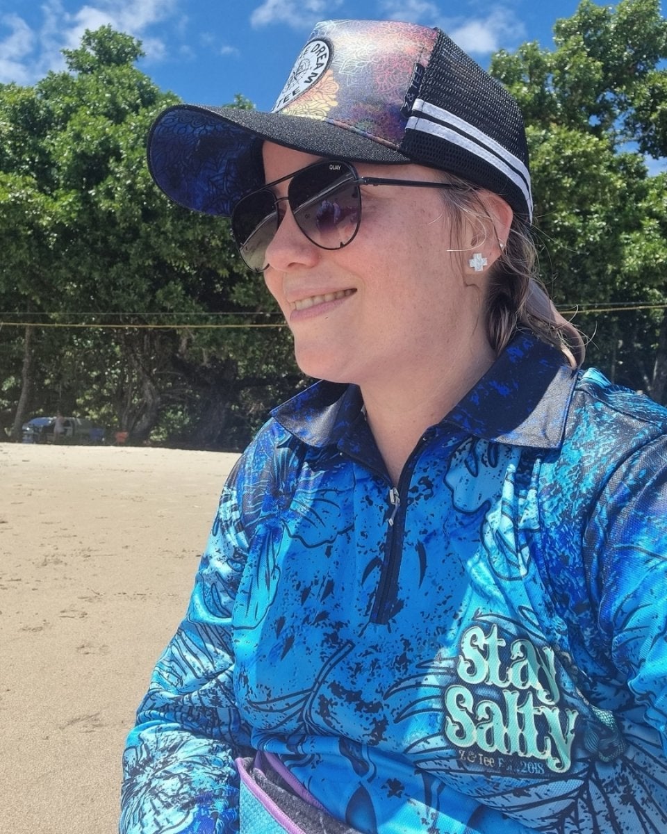 Stay Salty | Mermaid Aqua Shirt Long or Short Sleeve Z and TEE blue camping fishing ladies LJM mermaid Preorder quick dry spo-default spo-disabled sun sun shirt sun shirts sunsafe uv Women women's WOMEN'S DESIGNS