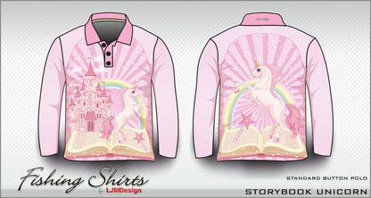 Kids | Storybook Unicorn Shirt Z and TEE camping fairytale girls GIRLS DESIGNS LJM pink Preorder quick dry spo-default spo-disabled sun sun shirt sun shirts sunsafe uv