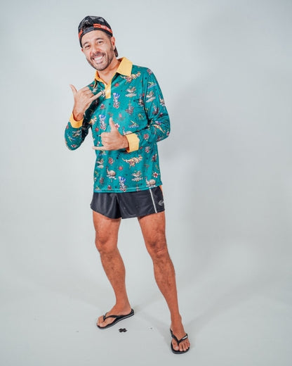 Australian | Straya Green Shirt Long or Short Sleeve Z and TEE Australia Australia Day Australian camping COUNTRY WESTERN DESIGNS fishing LJM MEN'S DESIGNS PATTERN AND PLAIN DESIGNS Preorder quick dry spo-default spo-disabled sun sun shirt sun shirts sunsafe uv western