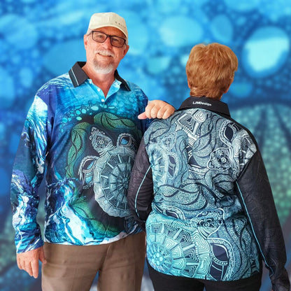 Indigenous Turtle Tradition Shirt Z and TEE ABORIGINAL Australia Australian camping FIRST NATIONS FIRST NATIONS DESIGNS fishing LJM Preorder quick dry spo-default spo-disabled sun sun shirt sun shirts sunsafe uv WORK