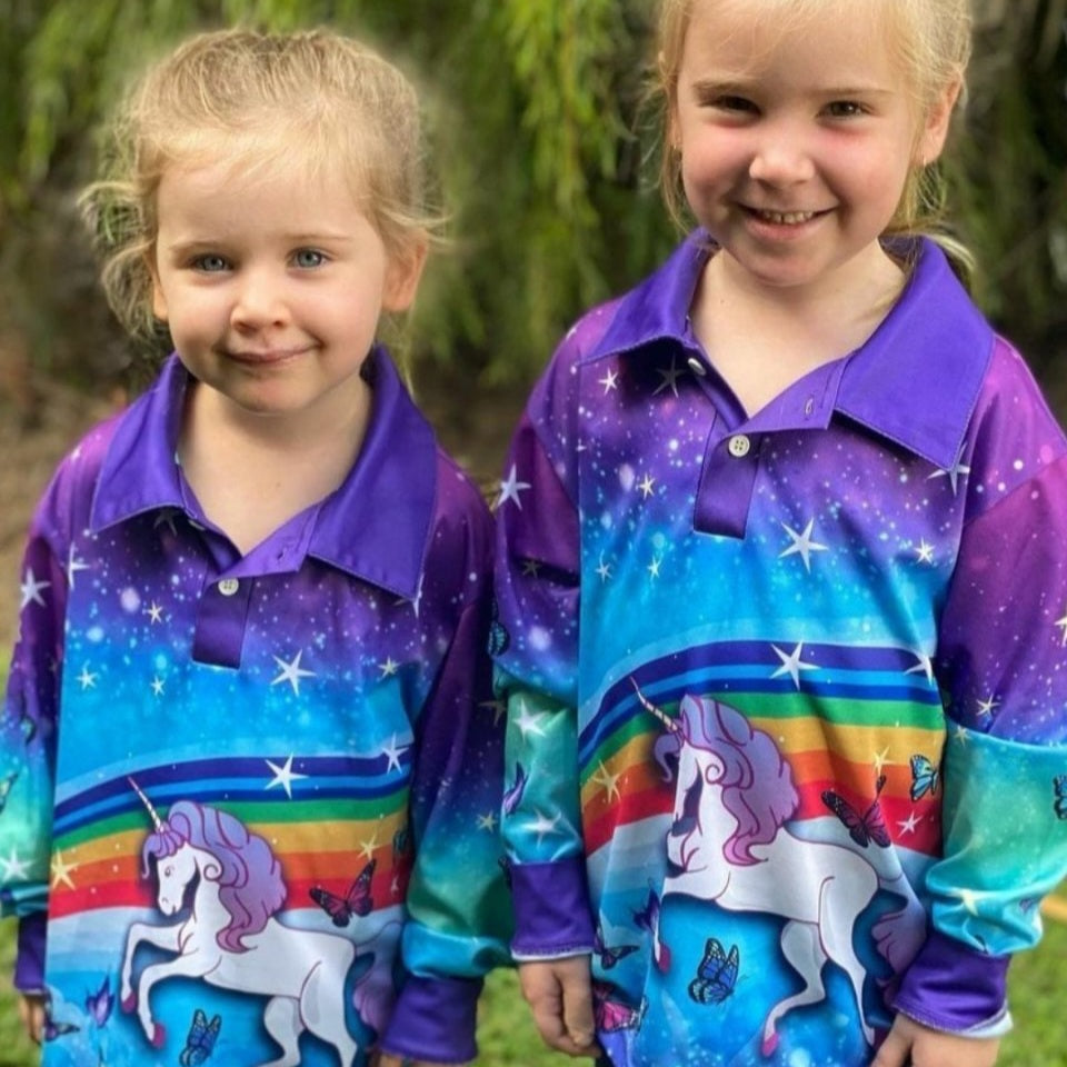Kids | Unicorn Sun Shirt Z and TEE camping fishing GIRLS DESIGNS LJM men mens Preorder quick dry spo-default spo-disabled sun sun shirt sun shirts sunsafe uv